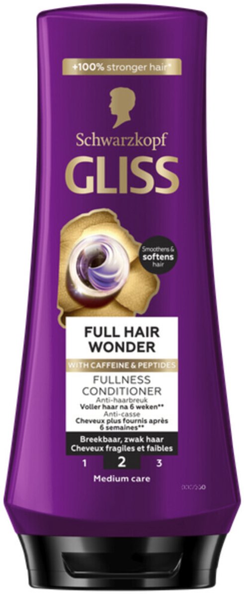 Gliss Conditioner Full Hair Wonder - 3 x 200 ml - Voordeelverpakking