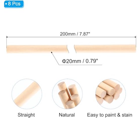 Rondhout 3mm: Perfect voor Creatieve Projecten (25x