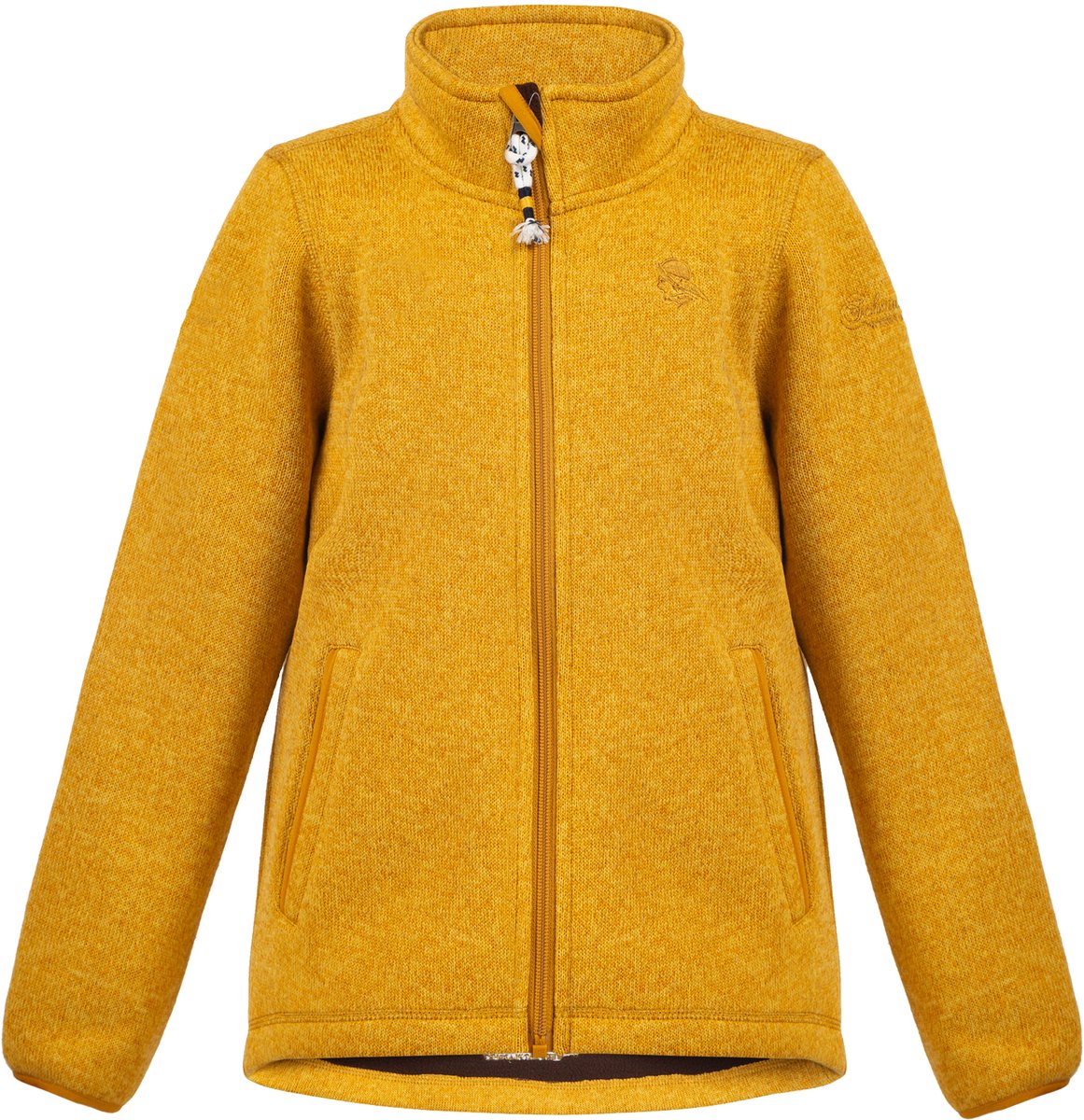 Schmuddelwedda Gebreide fleece jas Mosterd Melange-280