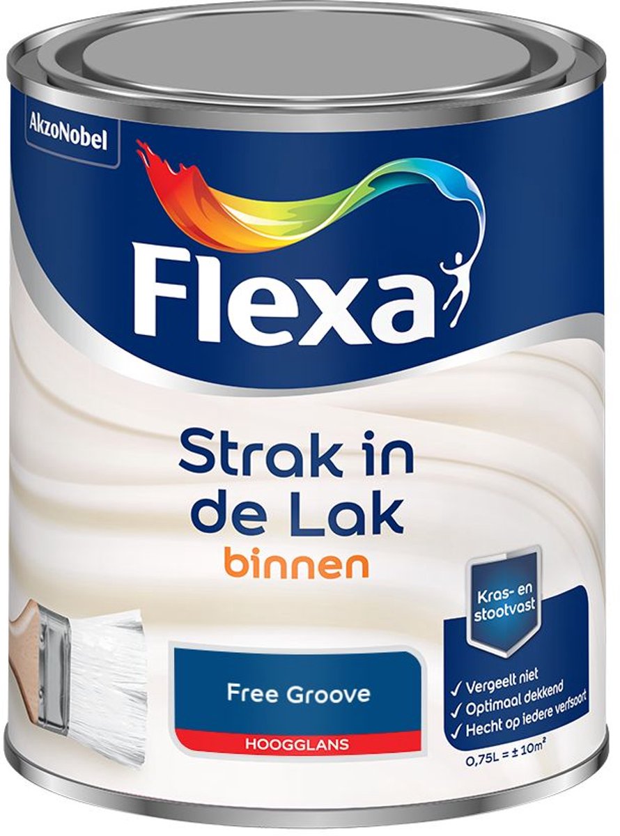 Flexa - Strak in de Lak Binnenlak Hoogglans - Free Groove - Kleur van het jaar 2026 - Mengverf - 0.75 L