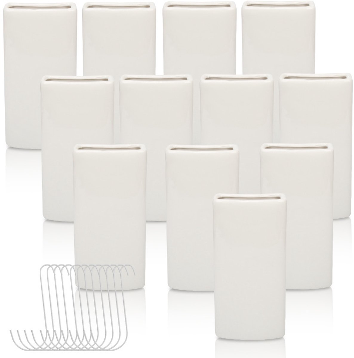 Waterverdampers voor radiator – Set van 12 – Wit – 9x19.5cm – Verhoog luchtvochtigheid – Eenvoudige installatie​