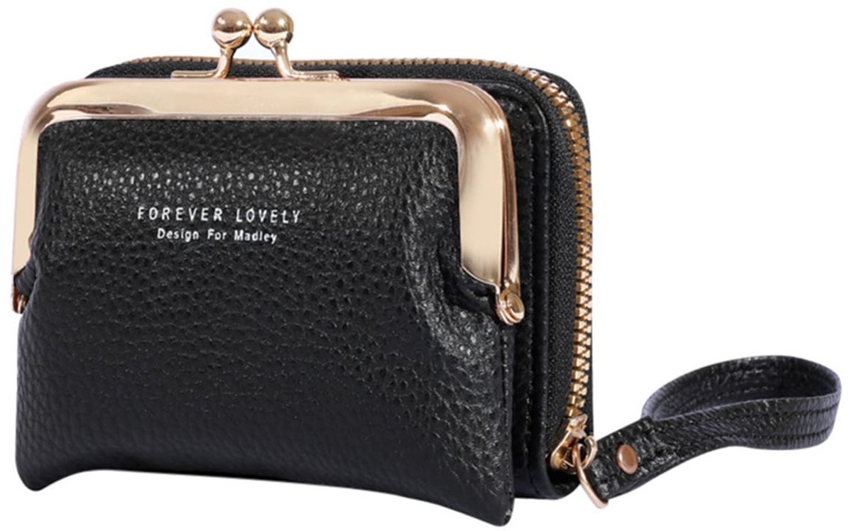 1 Pièce Portefeuille Court à Fermeture éclair Avec Couture De