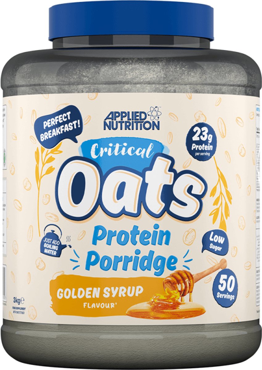 Applied Nutrition Critical Oats (3000g) Golden Syrup - Functionele voeding - Eiwitrijke voedingsmiddelen