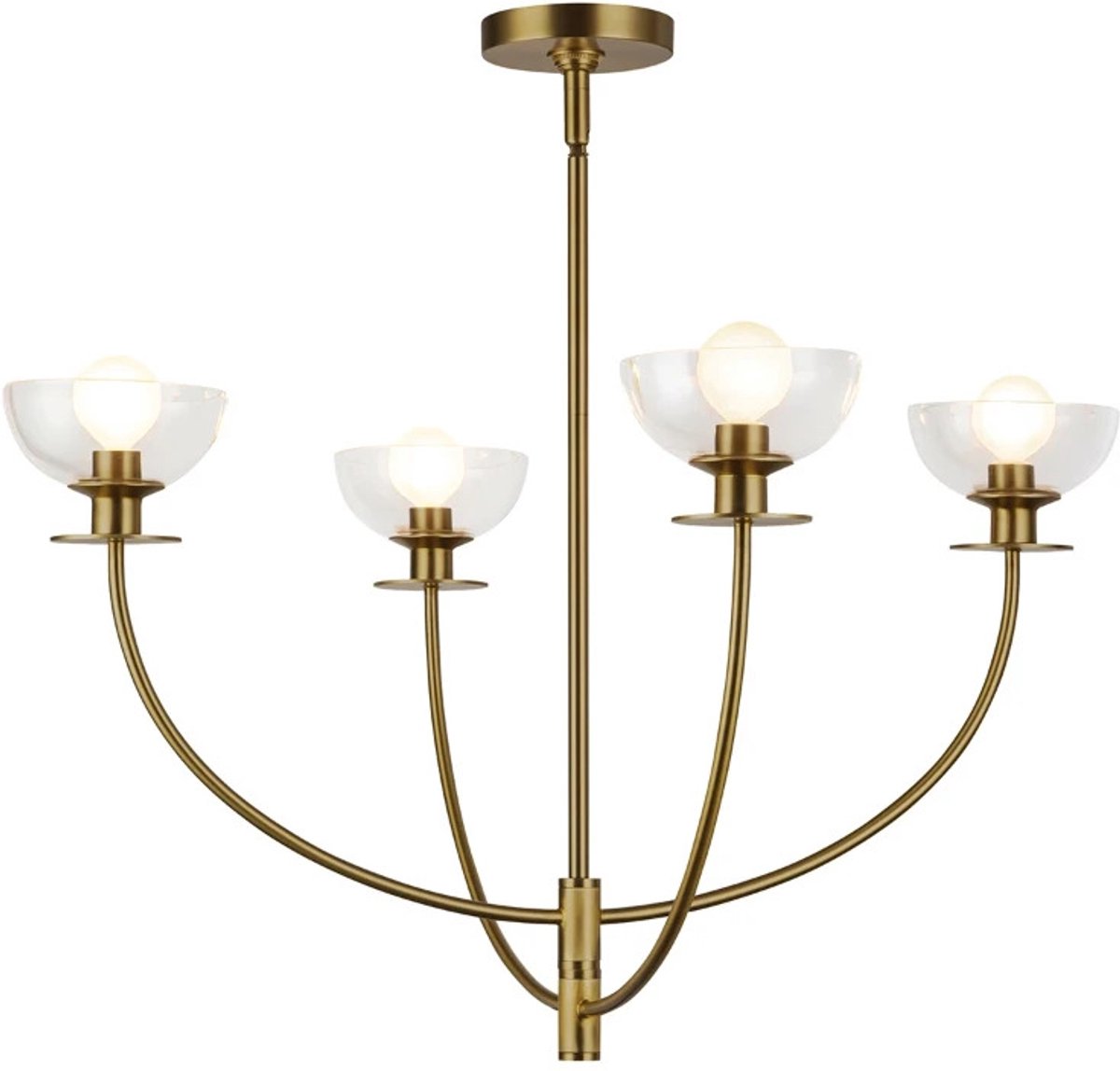Alora Mood LED Kroonluchter | 4X E27 Max 40W | Brushed Gold