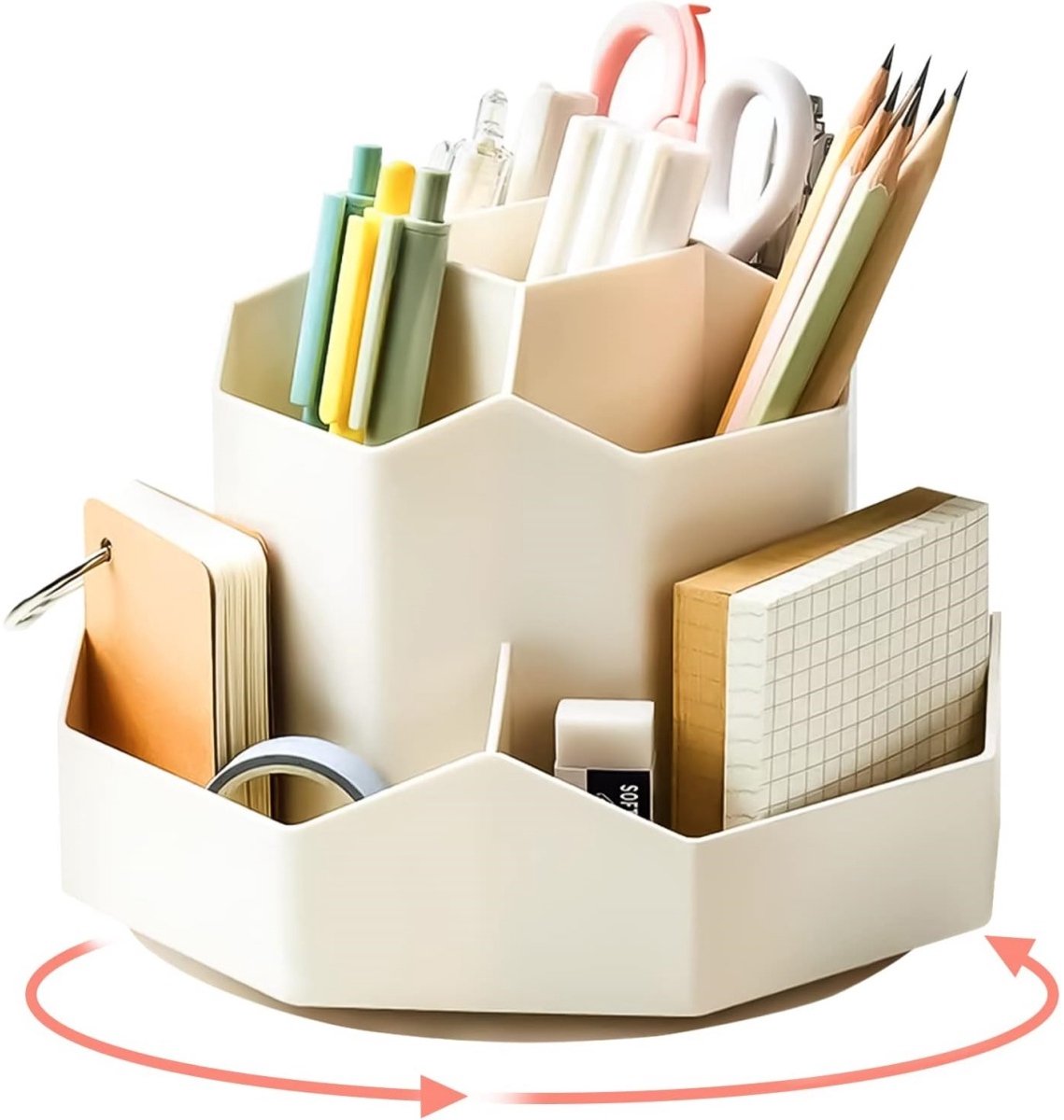 Draaibare pennenhouder 360° Draaibare bureau-organizer