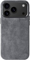 Coque de Luxe Alcanside pour Apple iPhone 17 Pro – Coque antichoc Magsafe 360° – Coque Alcantara Premium – Protection optimale à 100 % – Gris Nardo