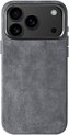Coque de Luxe Alcanside pour Apple iPhone 17 Pro – Coque antichoc Magsafe 360° – Coque Alcantara Premium – Protection optimale à 100 % – Gris Nardo
