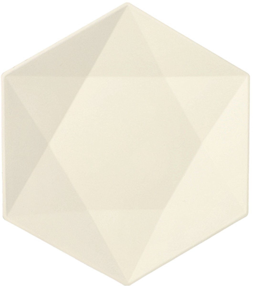 25 Borden Suikerriet pure hexagonaal 2,5 cm x 26 cm x 23 cm wit Diamond