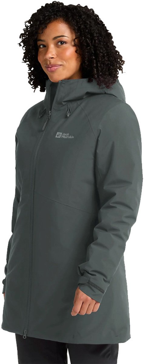 Jack Wolfskin Heidelstein Insulated Slate Winterjas Dames Groen