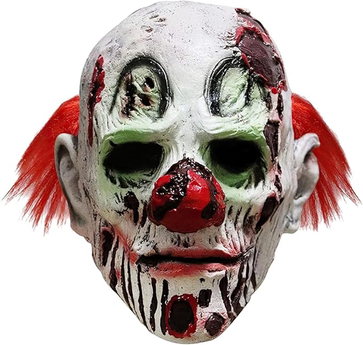 Horror Clownmasker, griezelig latexmasker voor Halloween, griezelkostuum, volgelaatsmasker voor volwassenen en jongeren