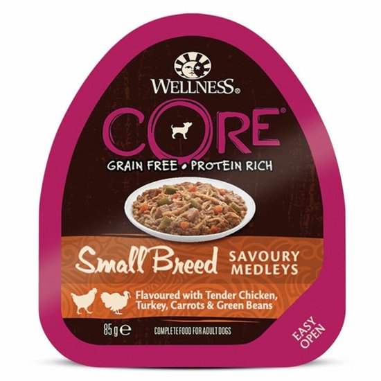 Wellness Core Hondenvoer Small Savoury Medleys Kip - Kalkoen - 12 x 85 gr - Voordeelverpakking