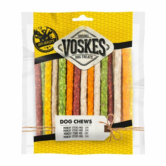 Voskes Munchy Sticks Mix - 12 x 25 stuks - Voordeelverpakking
