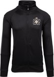 Zwarte trainingsjas met grijze zijkanten en "EST. 82" logo op de borst.