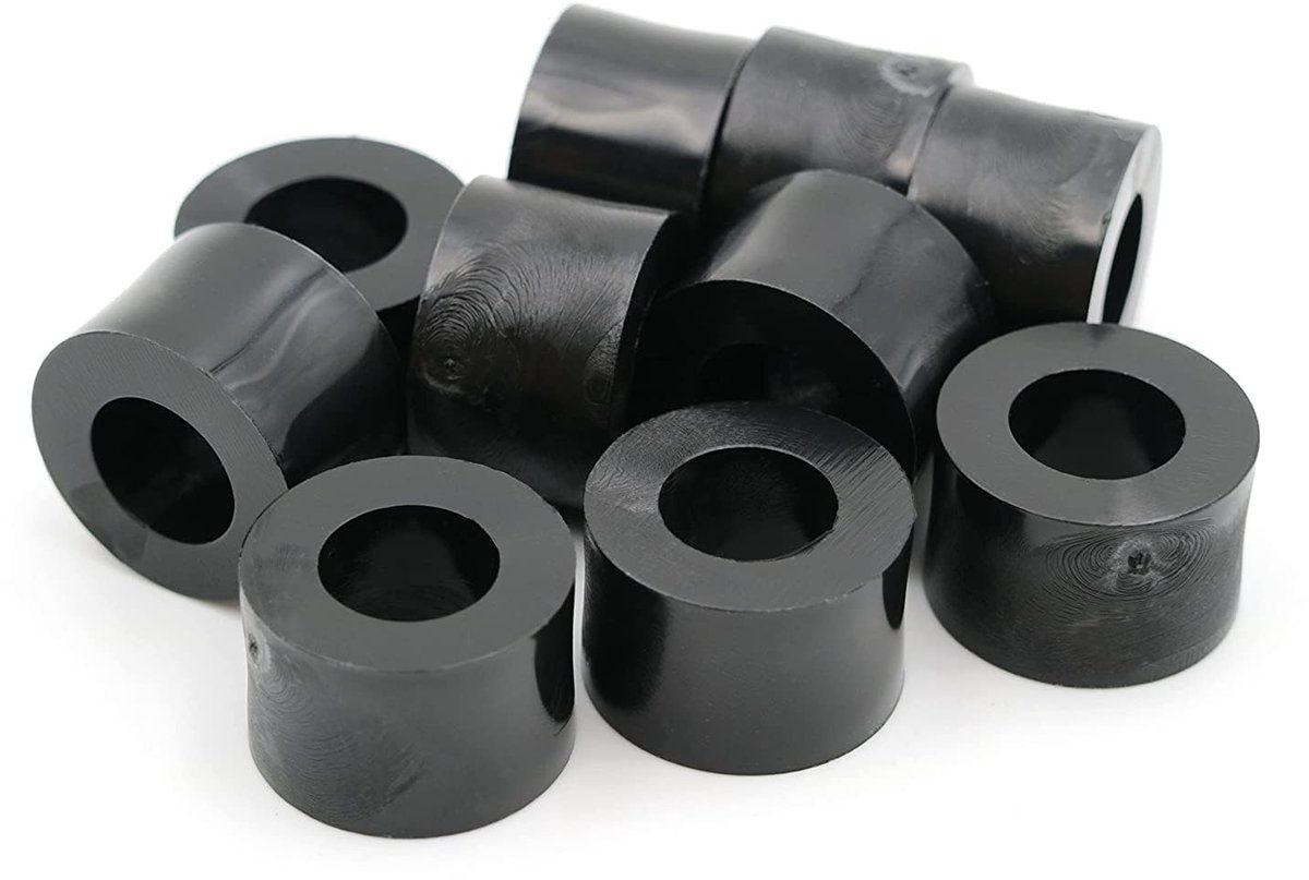 10 x Afstandshulzen M8 - Sluitringen L 19 mm - HD-polyethyleen - Ã˜ 15/8,2 mm