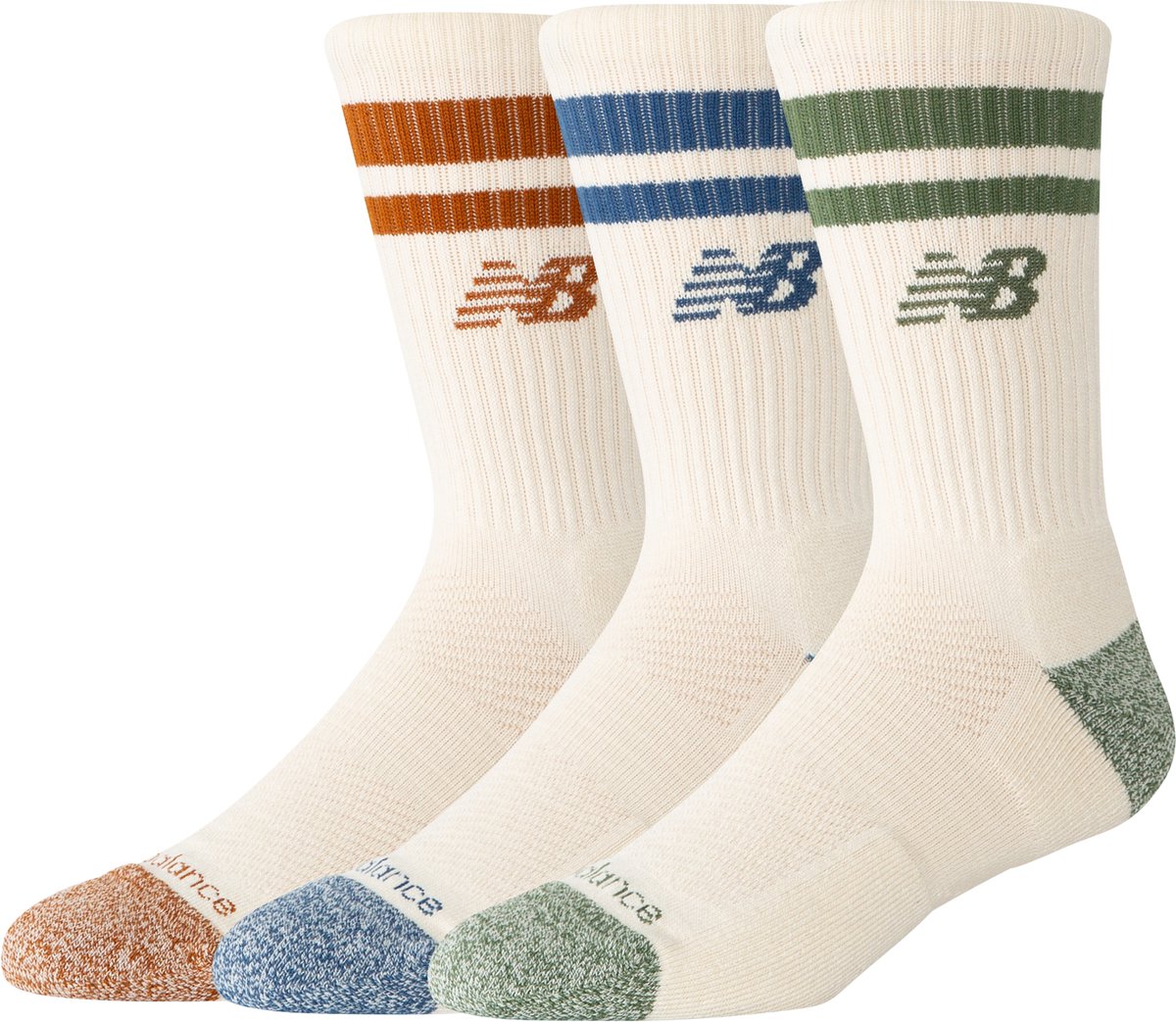 New Balance Active Premium Stripe Crew Sock Unisex Sportsokken - ASSORTED — cadeau in Cadeau-ideeën - foto 6