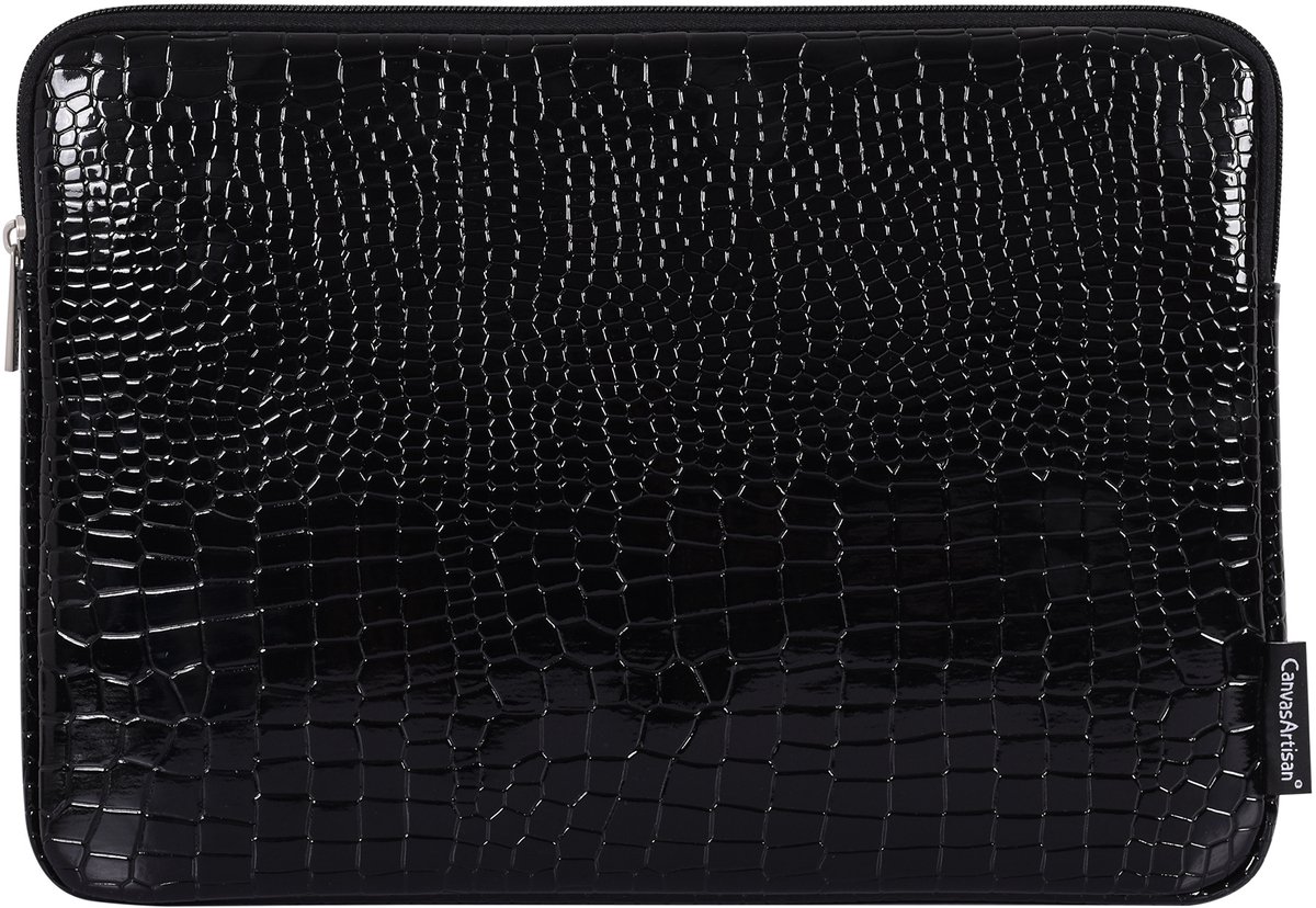 Laptophoes 13 Inch GV - Laptop Sleeve - Croco Zwart