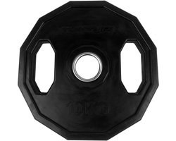Tunturi Olympische Halterschijf - Halter gewichten - 1x 10 kg - 50mm - Rubber - Incl. fitness app