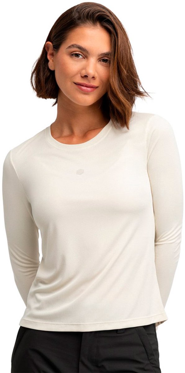 Siroko Wander Sand T-shirt Met Lange Mouwen Beige M Vrouw