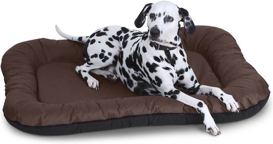 Knuffelwuff Lucky waterbestendig hondenbed voor binnen en buiten Bruin, maat L (70 × 46 cm)