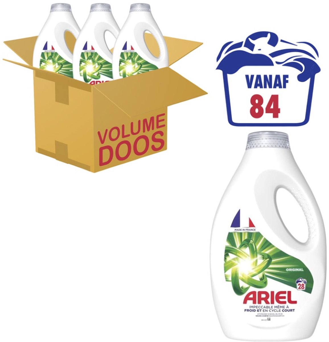 Ariel Wasmiddel Original (3 x 1,26L)