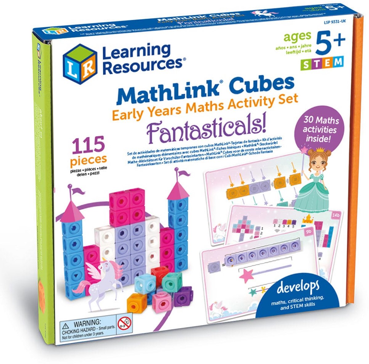 Learning Resources MathLink® Cubes Rekenen Activiteiten set - Fantasticals / Prinsessen, feeën en unicorns - 5+
