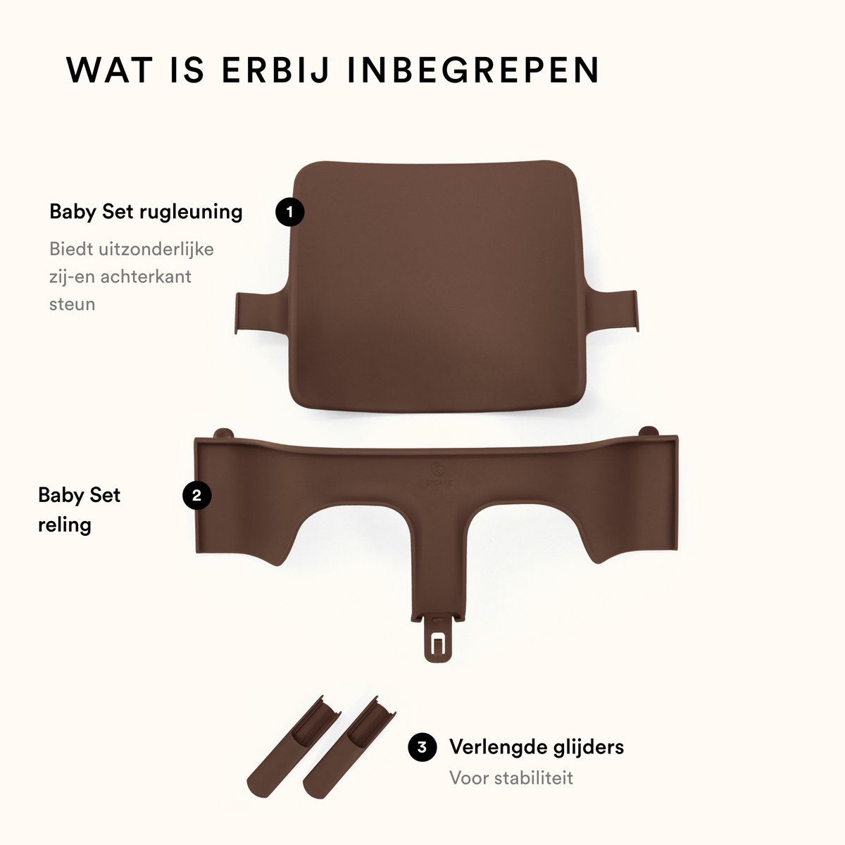 Stokke Tripp Trapp Baby Set2, Warm Brown thumbnail 3