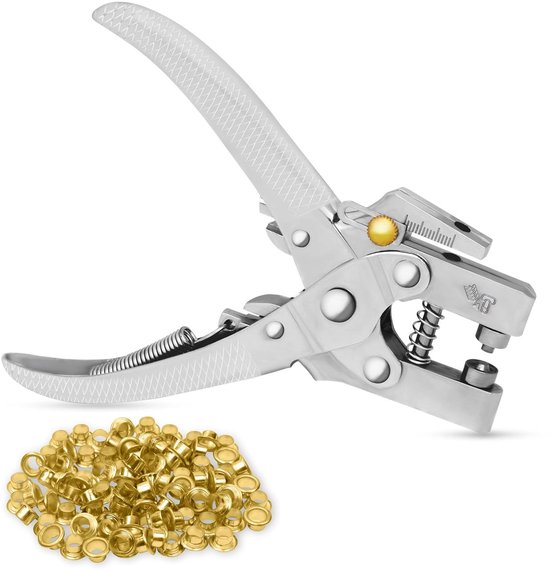 Sheens 100 stuks oogjes set, oogjes handwerk klinknagels kleur brons effen oogjes en ringen van stof repareren decoratieve accessoires voor schoenen, handtassen, hoeden (4 mm