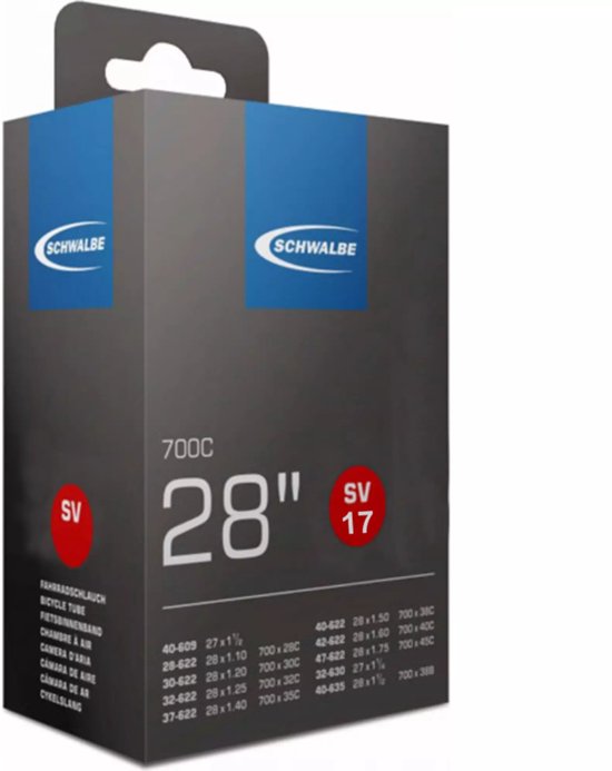 Doos met fietsband van Schwalbe, maat 28 inch, SV 17.