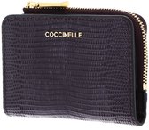 COCCINELLE Cuir étui pour carte de crédit Metallic Lizard Credit Card Holder Prune violet foncé