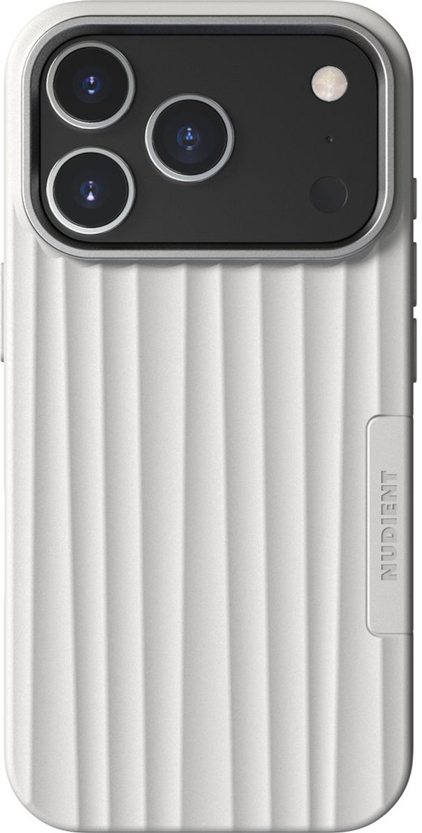 Nudient Bold MagSafe Case geschikt voor Apple iPhone 17 Pro Chalk - Wit