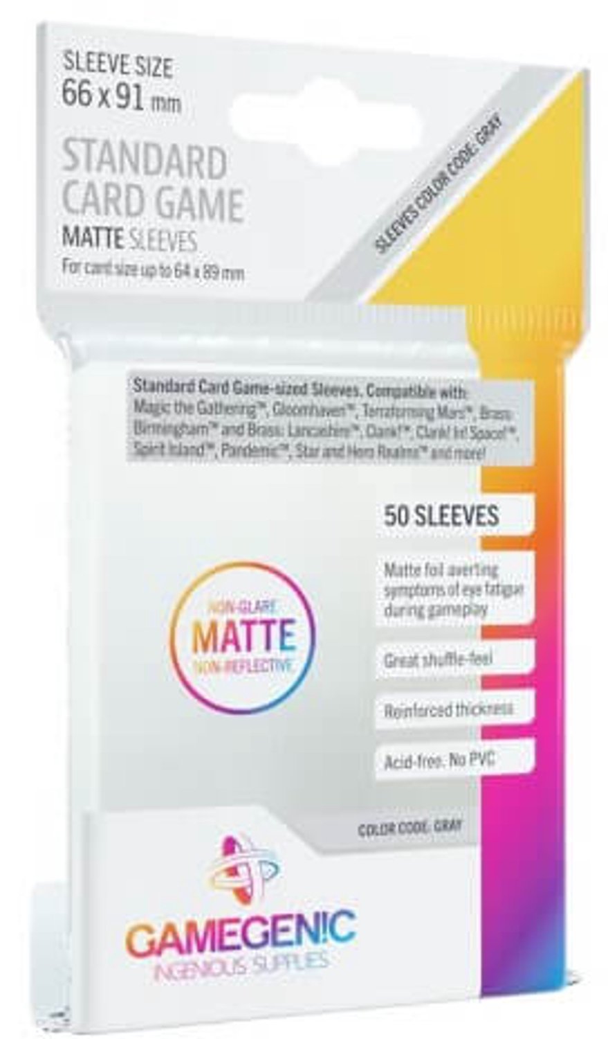 Gamegenic: Matte Board Game Sleeves - Grey
