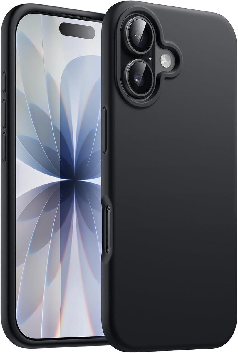 AziLine Zwarte Case Geschikt voor Apple iPhone 17 - AziLine Zwarte Bescherming Hoesje - Premium Zwarte Backcover iPhone 17