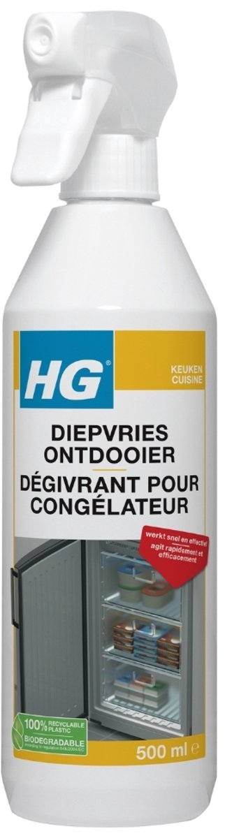1 x HG Diepvriesontdooier 500 ml - Diepvries Ontdekker - Ijs Verwijderen - Vriezer Ontdekker - Ijs Verwijderen Diepvries - Ijs Ontdekker