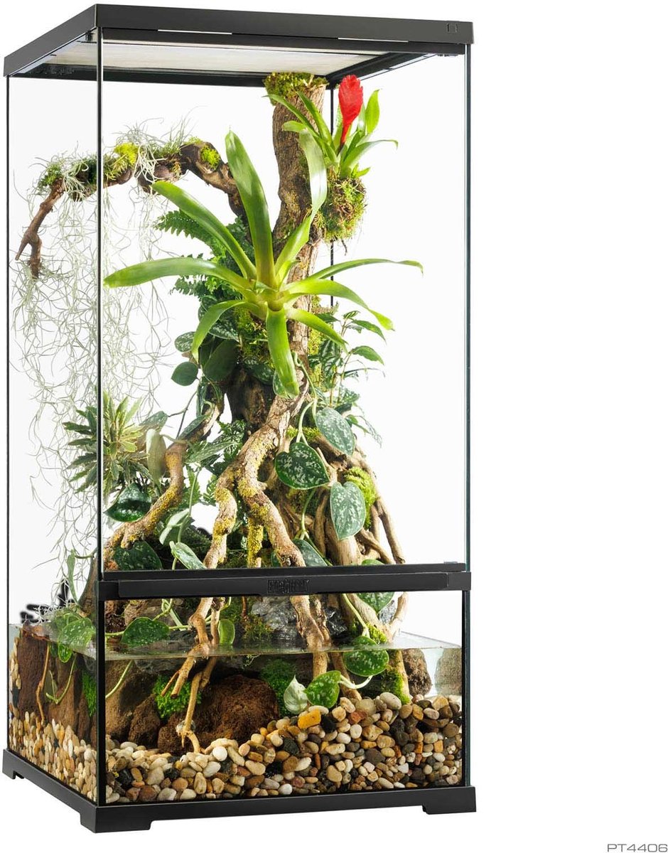 Exo Terra Glas paludarium 45 x 45 x 90CM met waterdichte bodem en drainage