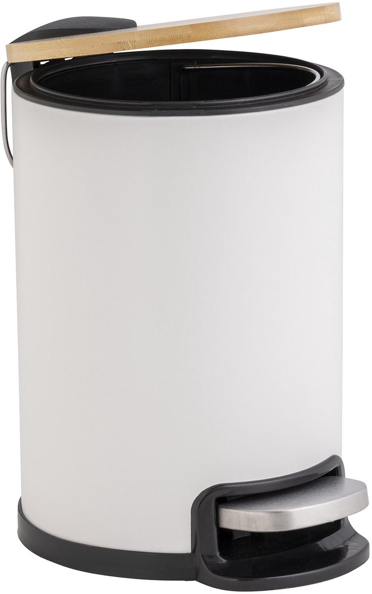 Afvalemmer met stille sluiting, bamboe, 3 l, MOBELLE