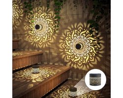 2 stuks Solar Mandala Zonnebloem Zonnebloem Pioenroos Bloem Staande Lamp Wandlamp Tuindecoratie Landschap