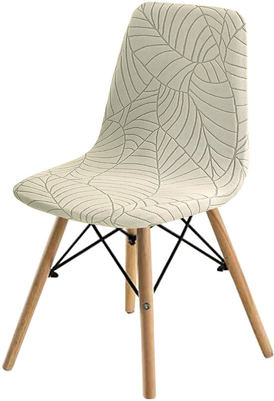 Housse de chaise extensible en jacquard de couleur unie, 1 pièce, pour table et chaises minimalistes modernes, de couleur blanche