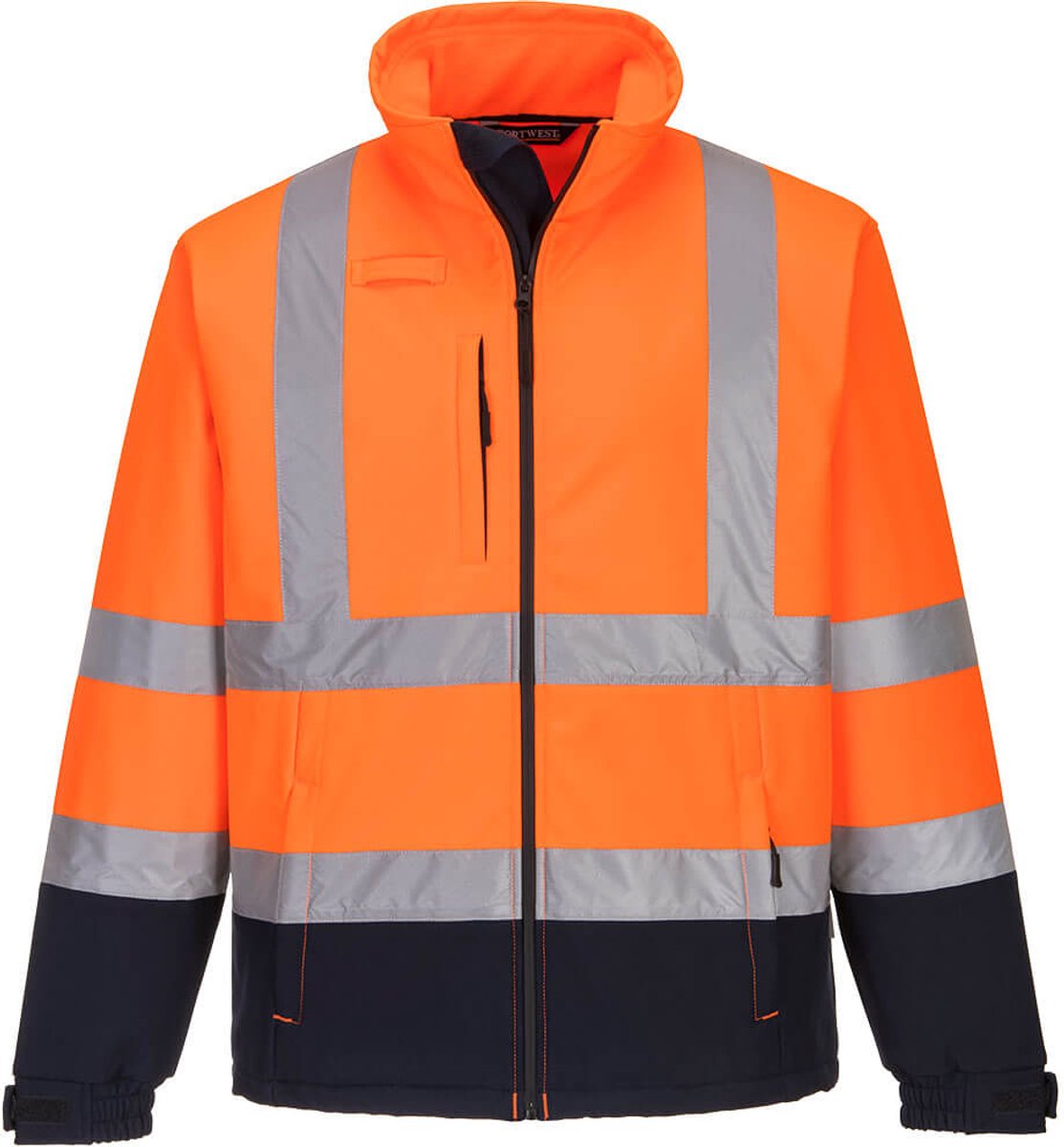 Portwest Hi-Vis contrast Softshell (3L) S425 - Oranje/Marine - M