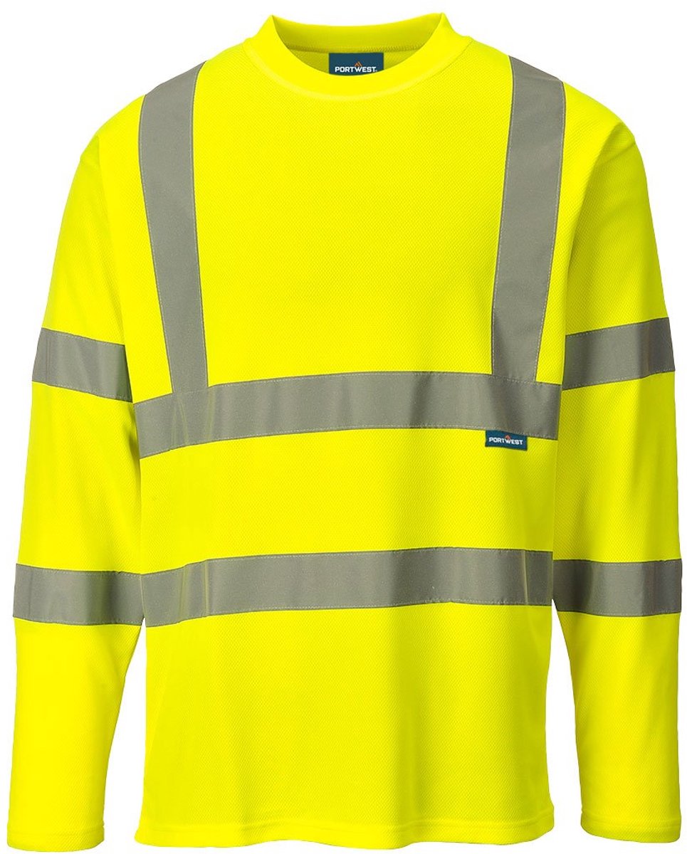 Portwest Hi-Vis T-shirt lange mouwen S278 - Geel - XXL