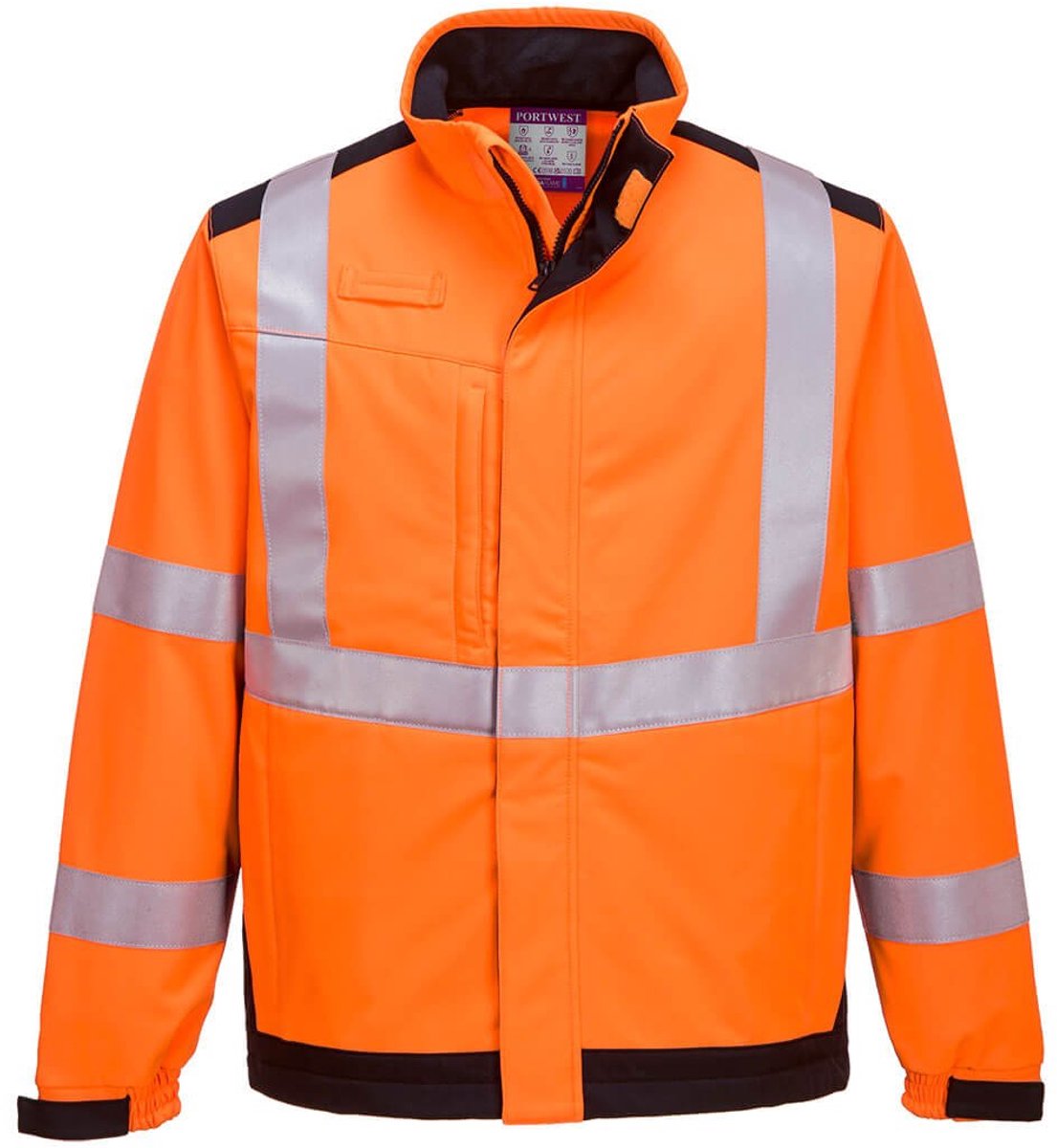 Portwest Modaflame multinormen Arc Softshell Jack MV72 - Oranje/Marine - XL
