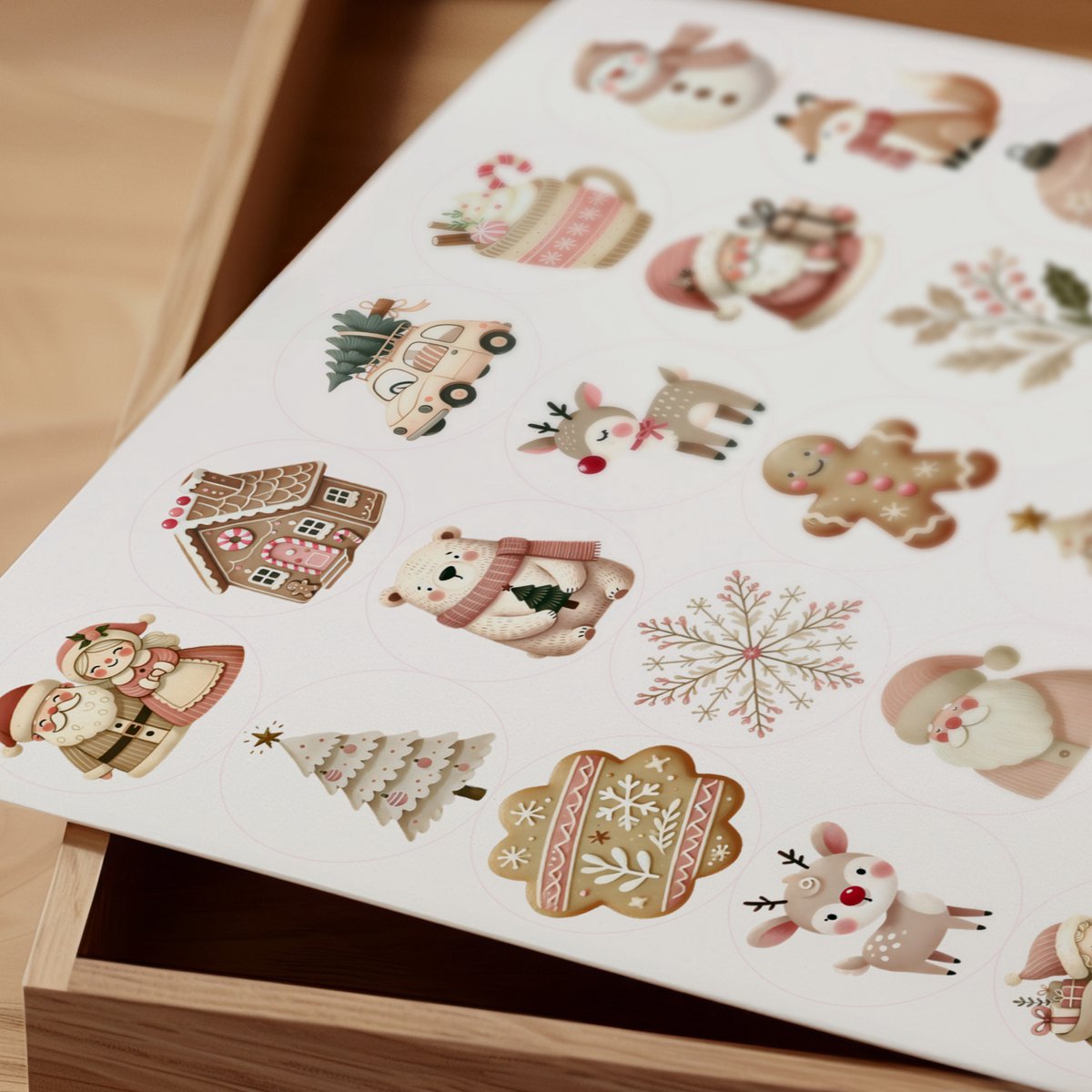 Stickers Kerst - 140 Stuks - 4 Stickervellen Kerst - Kerstkaarten Maken — afbeelding 4