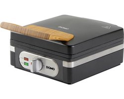 DOMO DO9275W Wafelijzer - XL wafels 4x7 - Belgische Wafels - PFAS-vrij - 1400W - Zwart
