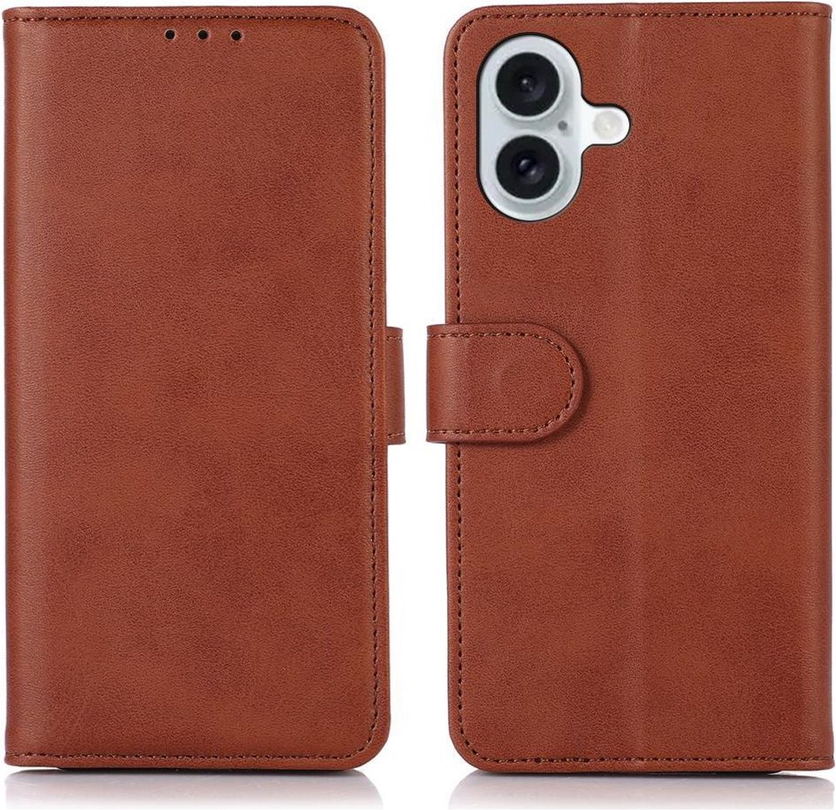 LAMT Stevige Bookcase Hoesje iPhone 17 Air – Coffee – Met Magnetische Sluiting