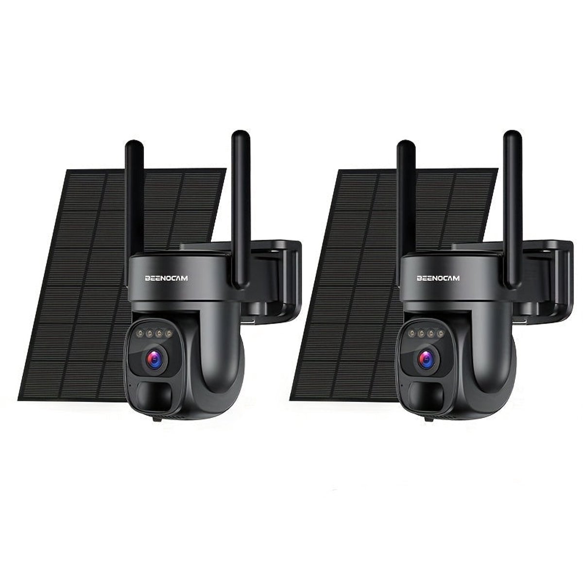 4G LTE Beveiligingscamera – Surveillance Camera – Buiten Camera – Draadloze Camera – Mobiele Beveiliging – 2 Stuks Met 32GB SD & SIM Kaart – 2K Kleurennachtzicht – 360° Draaibare Live View
