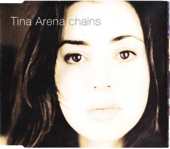 Tina Arena Chains albumhoes met close-up portret van de zangeres.