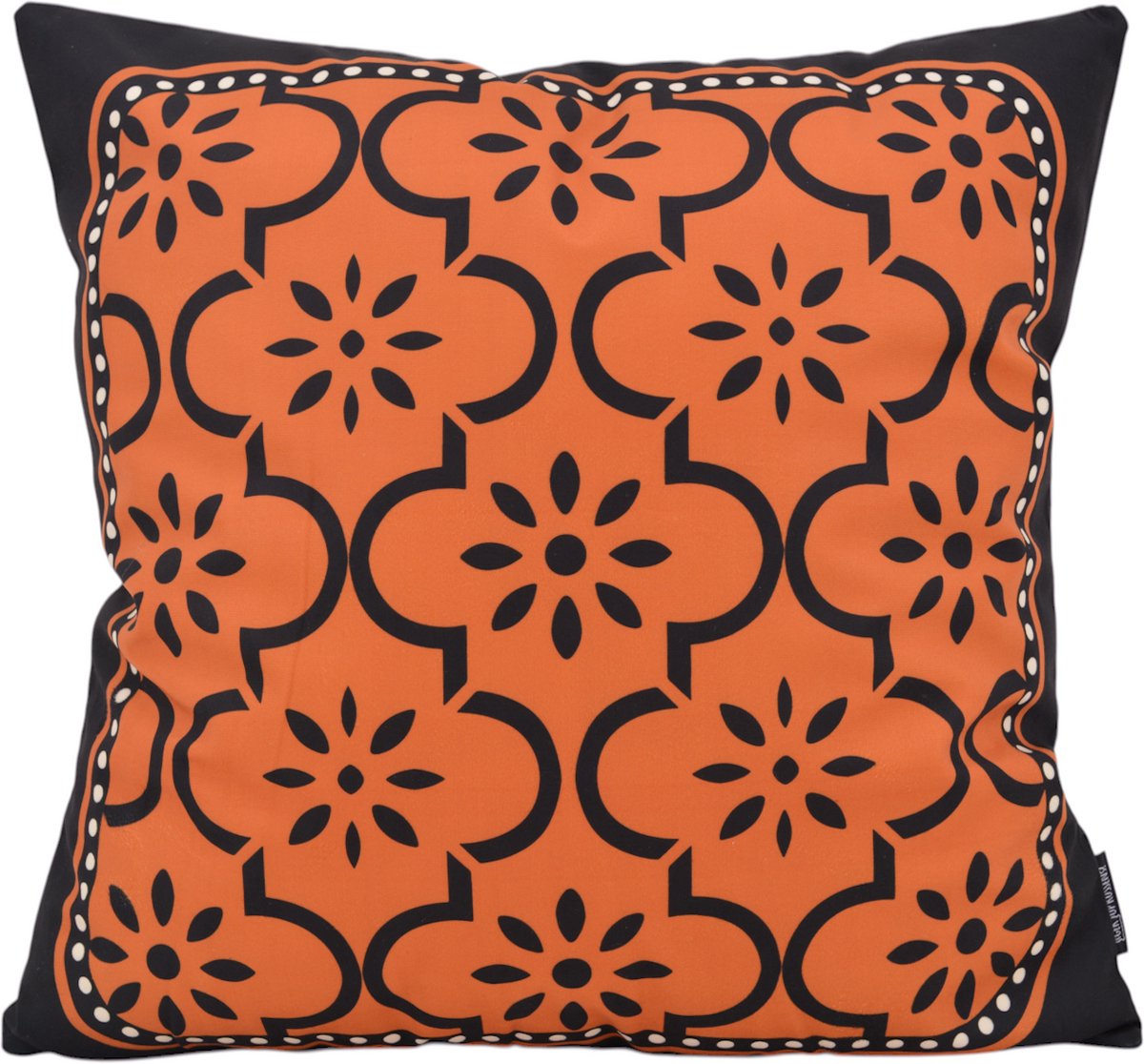 Gek op Kussens! Rust Retro Kussenhoes | 45 x 45 cm | Katoen/Polyester terra-zwart
