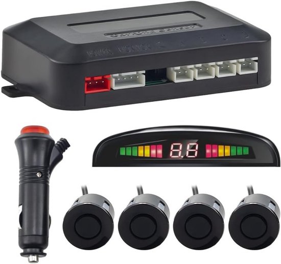MKSS® Parkeersensoren Draadloos - Parkeersensoren voor Achter – 4 Sensoren – Parkeerhulp