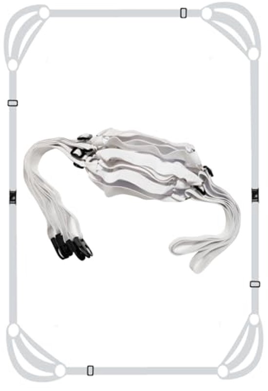 Quelcc 8 Stück Bettlakenspanner Verstellbar, (30cm -130cm) Elastische Bettlakenspanner