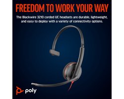 HP Poly Blackwire C3210 – Over-ear headset – Kabel – Mono – Zwart
