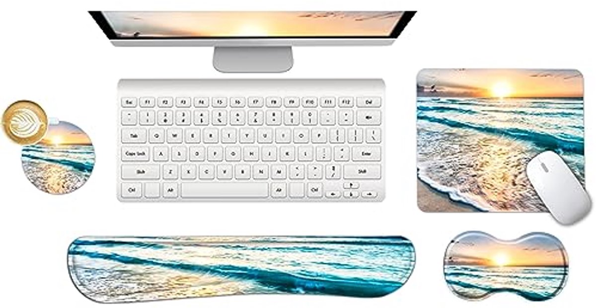 Ergonomische Handpalmsteun en Muismatset 4-in-1 voor Computer en Laptop